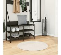 Vidaxl Tapis Istan À Poils Longs Aspect Brillant Crème Ø 80 Cm