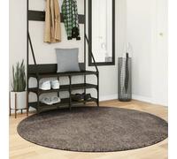 Vidaxl Tapis Istan À Poils Longs Aspect Brillant Gris Ø 160 Cm