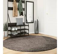 Vidaxl Tapis Istan À Poils Longs Aspect Brillant Gris Ø 200 Cm