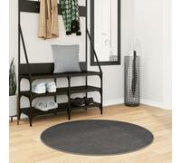 Vidaxl Tapis Iza Poils Courts Style Scandinave Anthracite Ø 100 Cm
