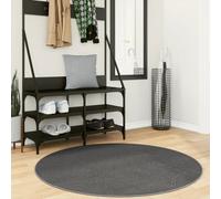 Vidaxl Tapis Iza Poils Courts Style Scandinave Anthracite Ø 120 Cm