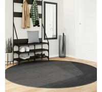 Vidaxl Tapis Iza Poils Courts Style Scandinave Anthracite Ø 200 Cm