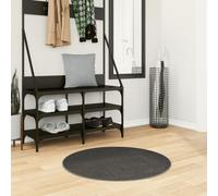 Vidaxl Tapis Iza Poils Courts Style Scandinave Anthracite Ø 80 Cm