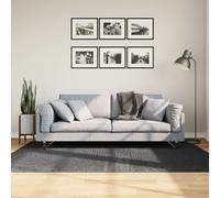 Vidaxl Tapis Iza Poils Courts Style Scandinave Anthracite 140x200 Cm