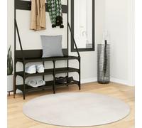 Vidaxl Tapis Iza Poils Courts Style Scandinave Crème Ø 120 Cm