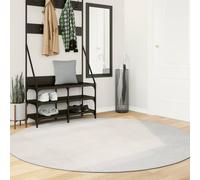 Vidaxl Tapis Iza Poils Courts Style Scandinave Crème Ø 200 Cm