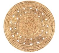Vidaxl Tapis Jute Design Tressé 90 Cm Rond