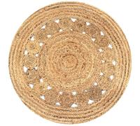 Vidaxl Tapis Jute Design Tressé 90 Cm Rond