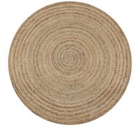 Vidaxl Tapis Jute Tressé 120 Cm Rond