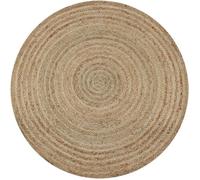 Vidaxl Tapis Jute Tressé 90 Cm Rond
