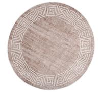 vidaXL Vloerkleed wasbaar anti-slip 120 cm beige337945 Beige G