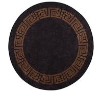 Vidaxl Tapis Lavable Antidérapant ?120 Cm Noir Et Doré