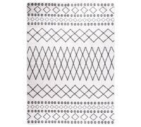 Vidaxl Tapis Lavable Antidérapant 120x180 Cm Noir Et Blanc