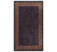 Vidaxl Tapis Lavable Antidérapant 120x180 Cm Noir Et Doré