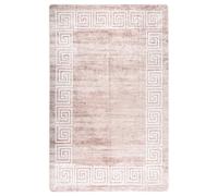 vidaXL Vloerkleed wasbaar anti-slip 160x230 cm beige337943 Beige G