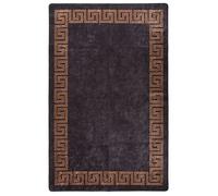 Tapis Lavable Antidérapant Moquette d'Entrée Tapis de Sol Paillasson de Sol Tapis d'Entrée Moquette de Couloir 160x230 cm Noir et Doré