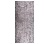 Vloerkleed wasbaar anti-slip 80x300 cm grijs337959