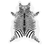 vidaXL Tapis Lavable Antidérapant, Moquette de Sol, Carpette de Chambre à Coucher Salon, Moderne, Noir et Blanc 120x170 cm Motif Zèbre