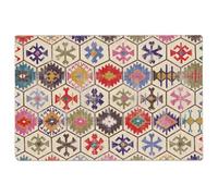 Tapis Lavable Antidérapant, Moquette de Sol, Carpette de Chambre à Coucher Salon Salle de Séjour, Moderne, Multicolore 120x180 cm