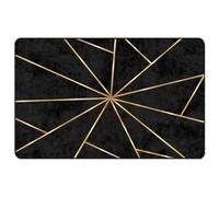 vidaXL Tapis lavable Noir et doré 190 x 300 cm Antidérapant