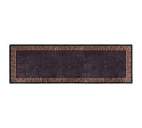 vidaXL Tapis Lavable Antidérapant Moquette d'Entrée Tapis de Sol Paillasson de Sol Tapis d'Entrée Moquette de Couloir 80x300 cm Noir et Doré