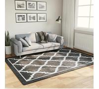 vidaXL Tapis lavable noir et blanc 160x230 cm antidérapant 136606