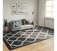 Vidaxl Tapis Lavable Noir Et Blanc 190x300 Cm Antidérapant