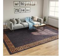 Vidaxl Tapis Lavable Noir Et Doré 400x300 Cm Antidérapant