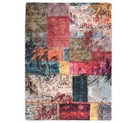 Vidaxl Tapis Lavable Patchwork Multicolore 150x230 Cm Antidérapant
