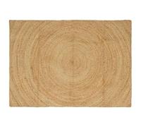 vidaXL Tapis Marron 140 x 200 cm Jute, Tapis rectangulaire en Jute pour Le Salon, Look Moderne, écolo, déco pour Le Sol, Style Minimaliste, Design Artisanal