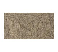 vidaXL Tapis moderne moderne en jute pour salon, décoration texturée, écologique, design minimaliste et noir 60 x 110 cm
