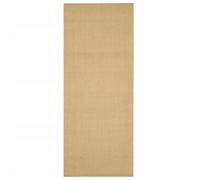 vidaXL Tapis Moquette de Sol Tapis de Plancher Tapis de Sol Moquette de Salon Salle de Séjour Maison Intérieur Sisal Naturel 80x200 cm