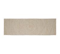 vidaXL Tapis Naturel et Blanc 60 x 200 cm Jute, Salon, Carré, Tapis d'area Moderne, Grand Jute, Sol décoratif, Intérieur écolo, Design Simple
