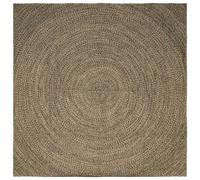 Vidaxl Tapis Naturel Et Noir 200 X 200 Cm Jute