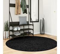 Vidaxl Tapis Oviedo À Poils Courts Noir Ø 160 Cm
