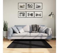 Vidaxl Tapis Oviedo À Poils Courts Noir 120x120 Cm