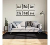 Vidaxl Tapis Oviedo À Poils Courts Noir 140x200 Cm