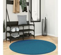 Vidaxl Tapis Oviedo À Poils Courts Turquoise Ø 120 Cm