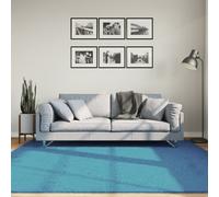 Vidaxl Tapis Oviedo À Poils Courts Turquoise 200x200 Cm