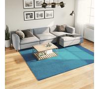 Vidaxl Tapis Oviedo À Poils Courts Turquoise 240x240 Cm