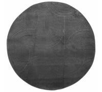 vidaXL Tapis Poils Courts, Moquette de Sol, Tapis de Zone, Carpette de Salon Chambre à Coucher Couloir, Style Scandinave Anthracite Ø 80 cm