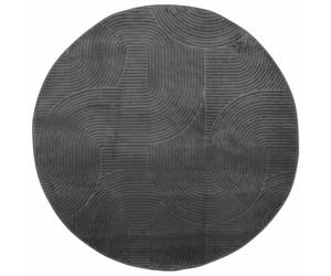 vidaXL Tapis Poils Courts, Moquette de Sol, Tapis de Zone, Carpette de Salon Chambre à Coucher Couloir, Style Scandinave Anthracite Ø 80 cm