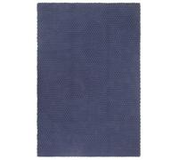 Vidaxl Tapis Rectangulaire Bleu Marine 120x180 Cm Coton