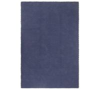 Vidaxl Tapis Rectangulaire Bleu Marine 160x230 Cm Coton