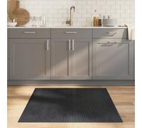 Tapis rectangulaire gris 100x100 cm bambou