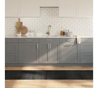 vidaXL Tapis rectangulaire Gris 60x500 cm Bambou, Tapis de Salon, Tapis rectangulaire, Tapis Moderne, Tapis de Chambre à Coucher, Tapis en Bambou