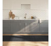 vidaXL Tapis rectangulaire Gris 80x300 cm Bambou, Tapis de Salon, Tapis de Cuisine, Tapis rectangulaire, Tapis de Chambre à Coucher