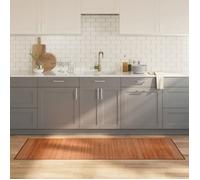 vidaXL Tapis rectangulaire Bambou Marron 70x200 cm – Salon, Cuisine, Chambre à coucher