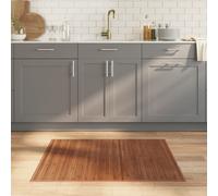 Vidaxl Tapis Rectangulaire Marron 80x100 Cm Bambou
