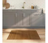 vidaXL Tapis rectangulaire bambou 80 x 100 cm Marron